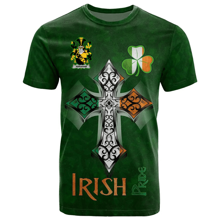 1stIreland Ireland T-Shirt - Abraham Irish Family Crest Ireland Pride A7 | 1stIreland.com