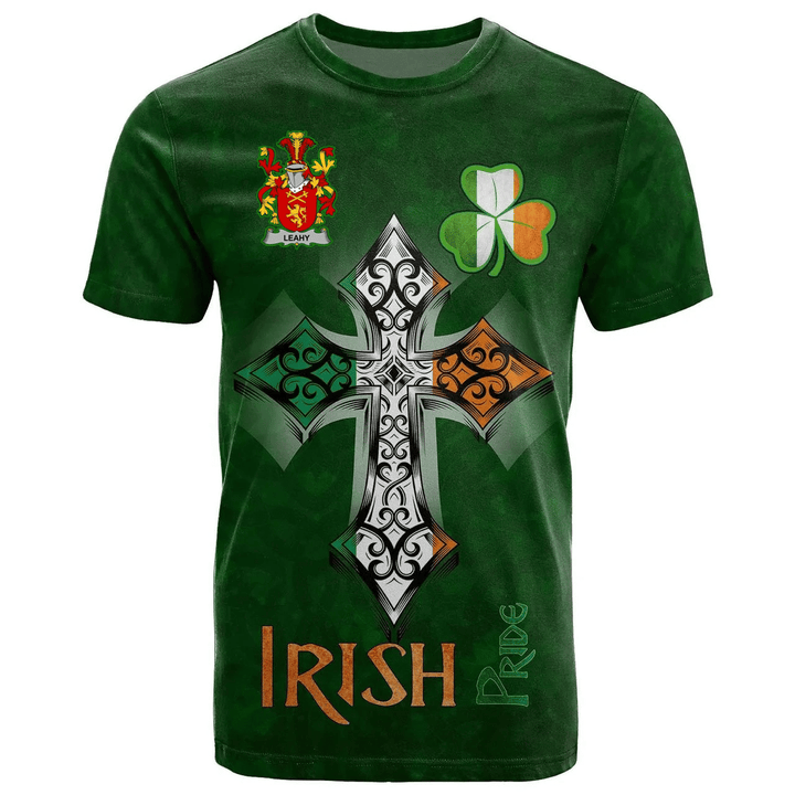 1stIreland Ireland T-Shirt - Leahy or O'Lahy Irish Family Crest Ireland Pride A7 | 1stIreland.com