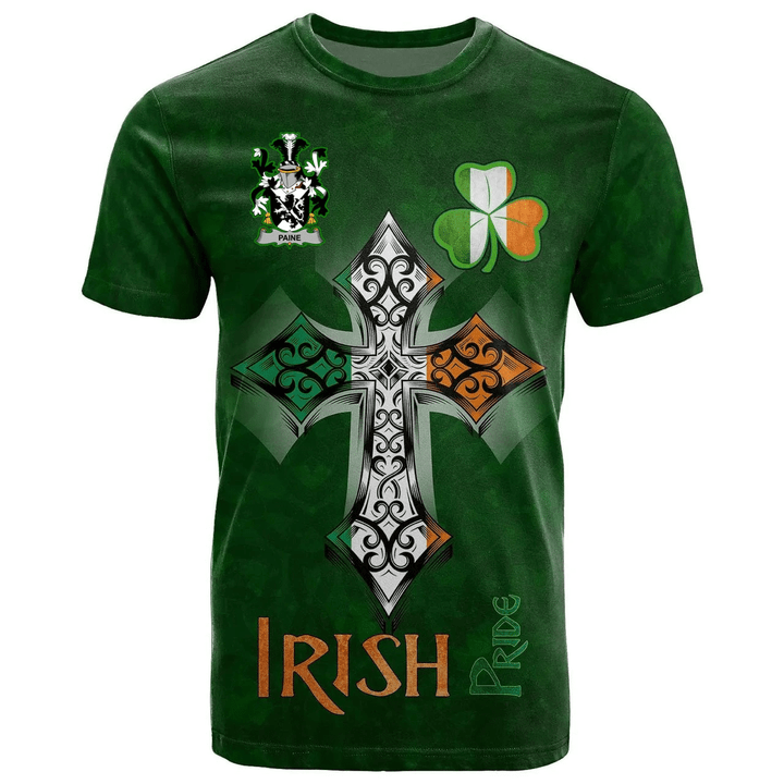 1stIreland Ireland T-Shirt - Paine Irish Family Crest Ireland Pride A7 | 1stIreland.com