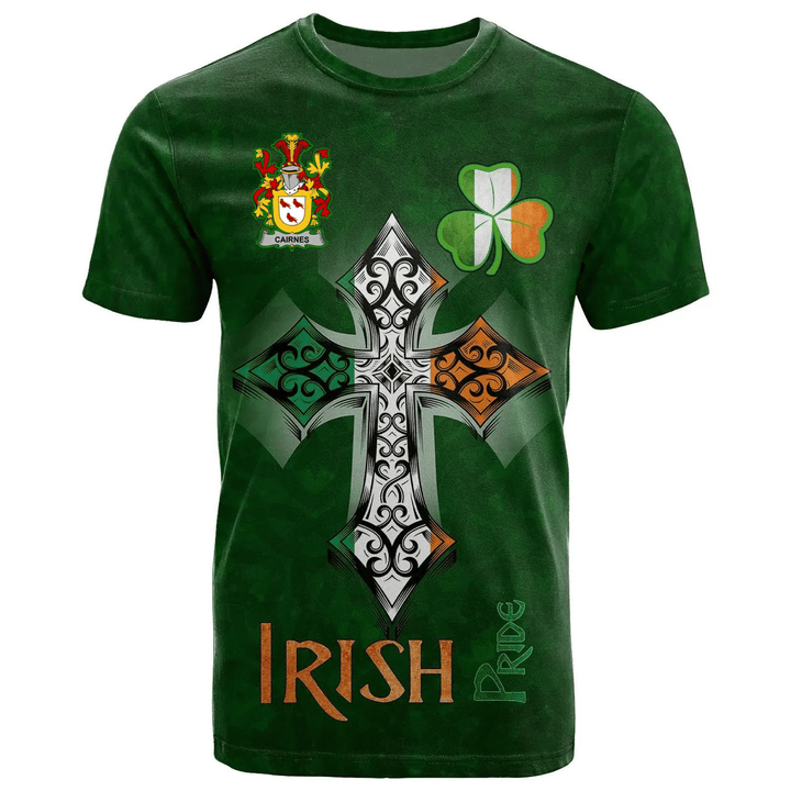 1stIreland Ireland T-Shirt - Cairnes Irish Family Crest Ireland Pride A7 | 1stIreland.com
