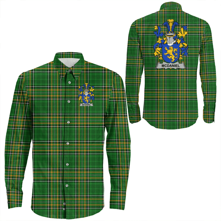 1stIreland Ireland Shirt - McDaniel or Daniel Irish Crest Long Sleeve Button Shirt A7 | 1stIreland.com