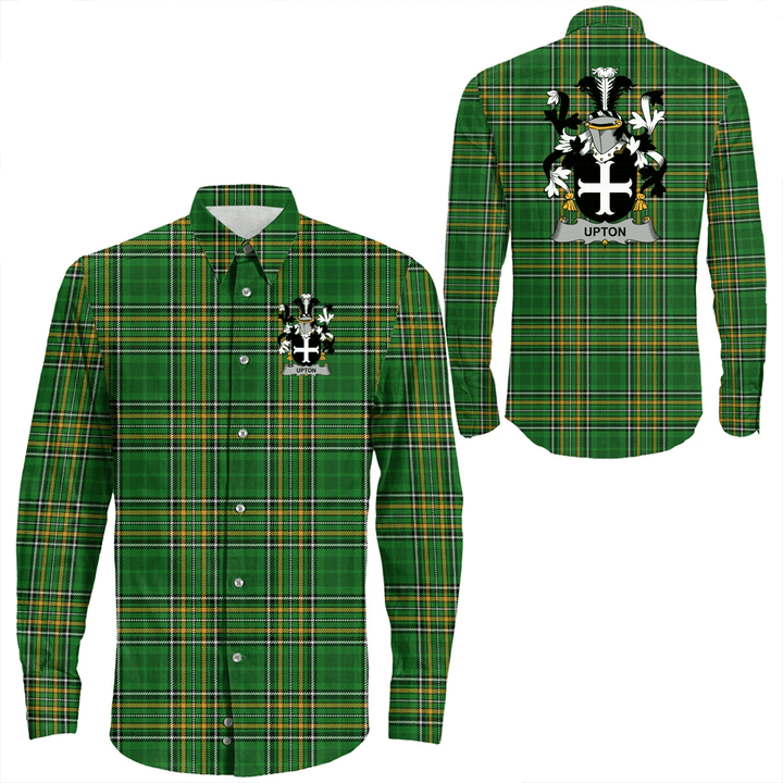 1stIreland Ireland Shirt - Upton Irish Crest Long Sleeve Button Shirt A7 | 1stIreland.com