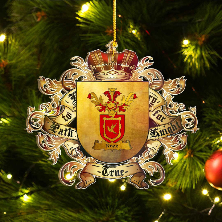 1stIreland Ornament - Knox Family Crest Christmas Ornament - Heraldic Shield Crown A7 | 1stIreland.com