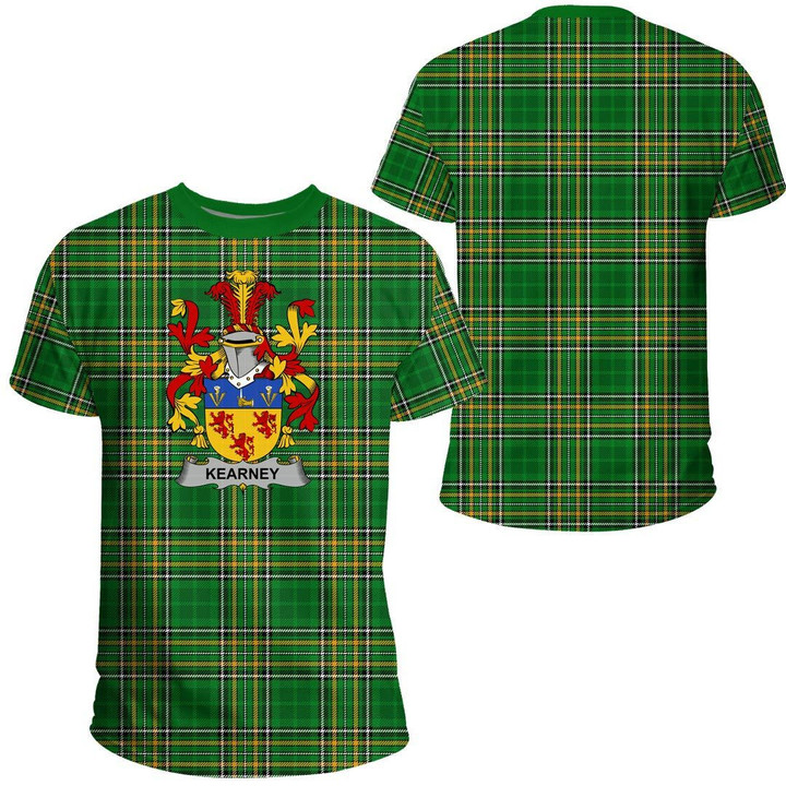 1stIreland Ireland Tee - Kearney or O'Kearney Irish Family Crest T-Shirt Irish National Tartan (Version 2.0) A7 | 1stIreland.com