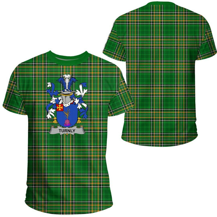 1stIreland Ireland Tee - Turnly or Turnley Irish Family Crest T-Shirt Irish National Tartan (Version 2.0) A7 | 1stIreland.com