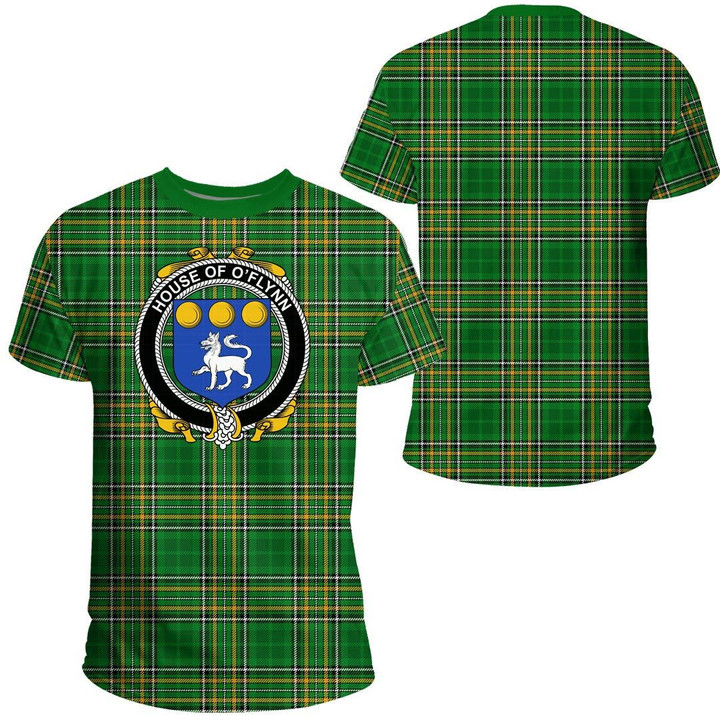 1stIreland Ireland Tee - House of O'FLYNN Irish Family Crest T-Shirt Irish National Tartan (Version 2.0) A7 | 1stIreland.com