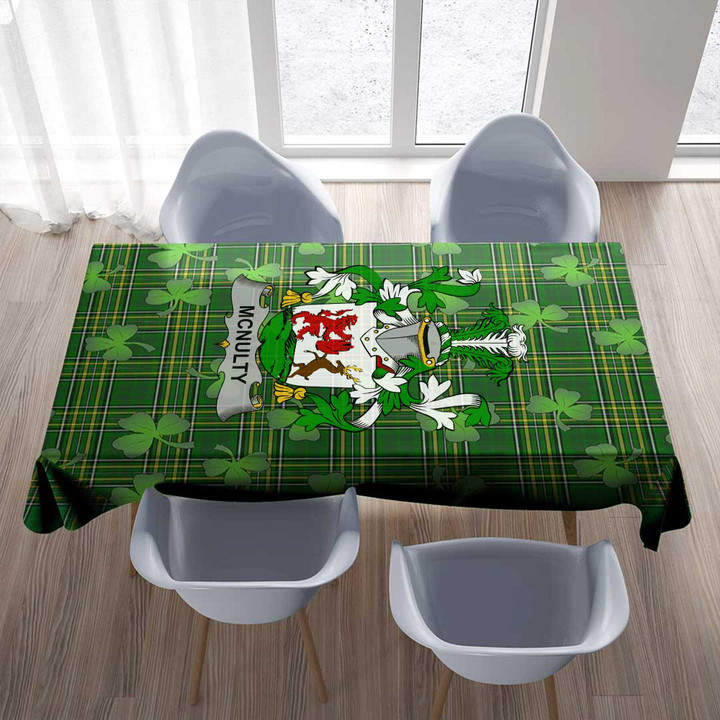 1stIreland Ireland Tablecloth - McNulty Irish Family Crest Tablecloth A7 | 1stIreland
