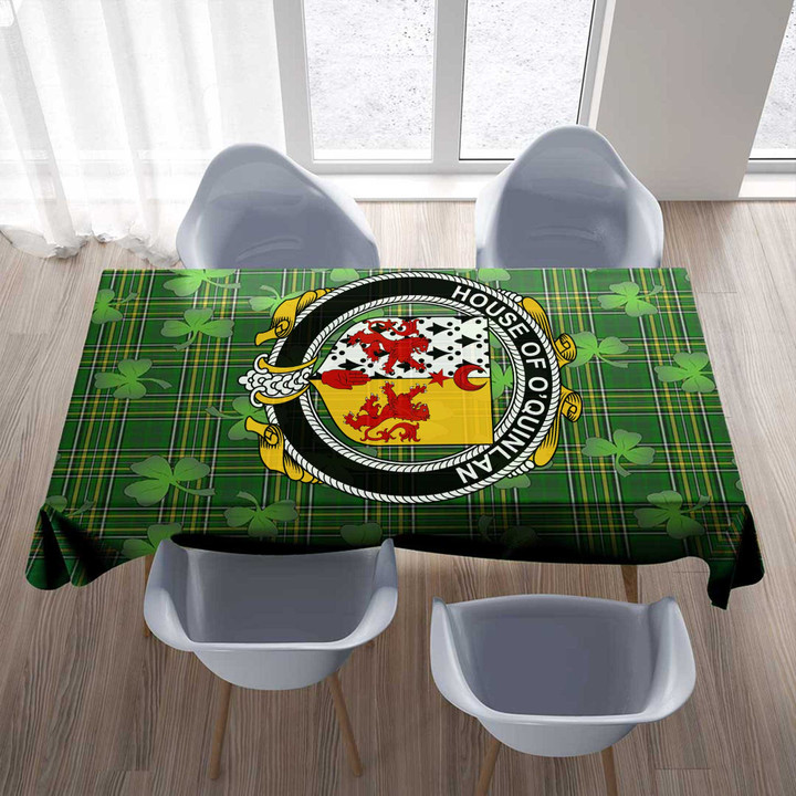 1stIreland Ireland Tablecloth - House of O'QUINLAN Irish Family Crest Tablecloth A7 | 1stIreland