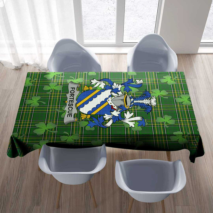 1stIreland Ireland Tablecloth - Fortescue Irish Family Crest Tablecloth A7 | 1stIreland