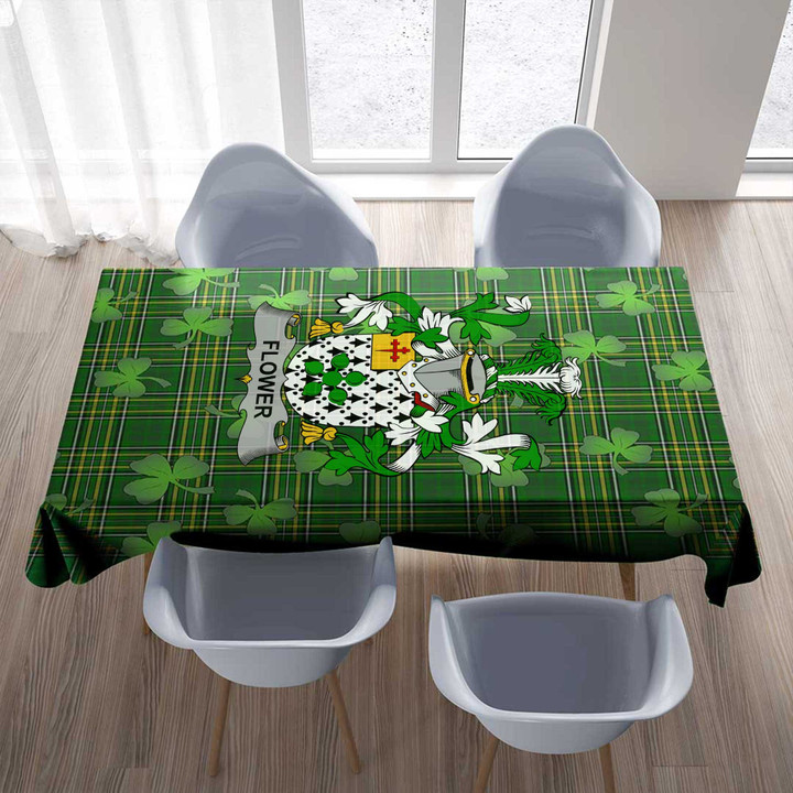 1stIreland Ireland Tablecloth - Flower Irish Family Crest Tablecloth A7 | 1stIreland