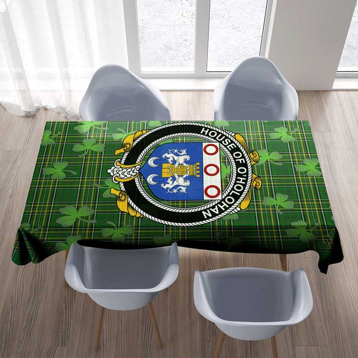 1stIreland Ireland Tablecloth - House of O'HOLOHAN Irish Family Crest Tablecloth A7 | 1stIreland