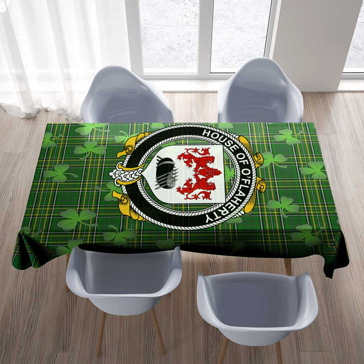 1stIreland Ireland Tablecloth - House of O'FLAHERTY Irish Family Crest Tablecloth A7 | 1stIreland