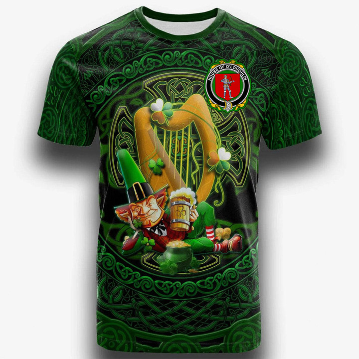 1stIreland Ireland T-Shirt - House of O LOUGHLIN Irish Family Crest T-Shirt - Ireland's Trickster Fairies A7 | 1stIreland