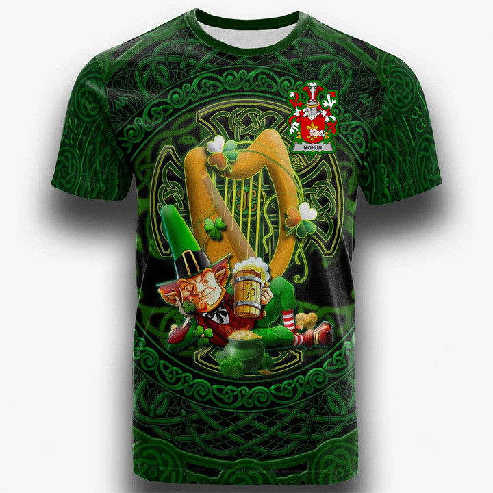 1stIreland Ireland T-Shirt - Mohun or Mohan Irish Family Crest T-Shirt - Ireland's Trickster Fairies A7 | 1stIreland