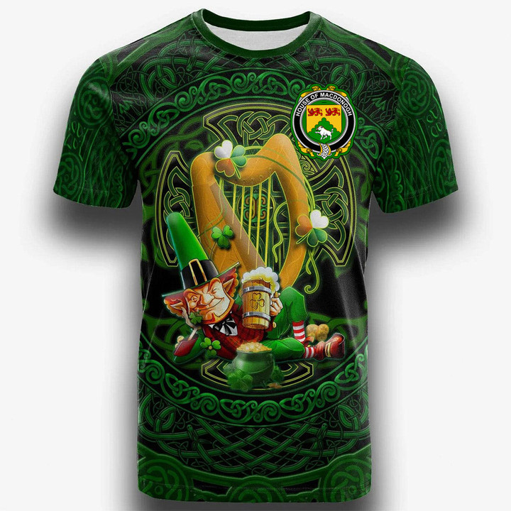 1stIreland Ireland T-Shirt - House of MACDONOGH Connacht Irish Family Crest T-Shirt - Ireland's Trickster Fairies A7 | 1stIreland