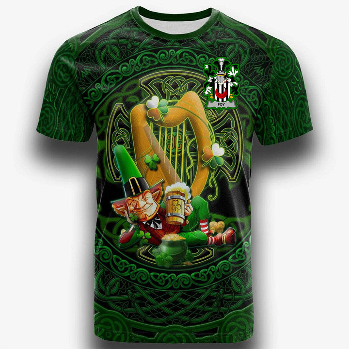 1stIreland Ireland T-Shirt - Foy or O Fie Irish Family Crest T-Shirt - Ireland's Trickster Fairies A7 | 1stIreland