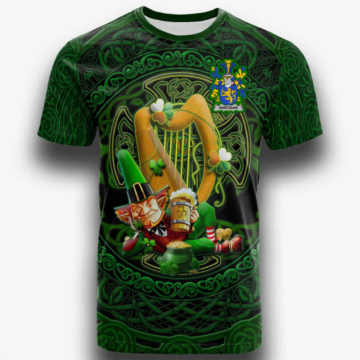 1stIreland Ireland T-Shirt - Hartigan or O Hartagan Irish Family Crest T-Shirt - Ireland's Trickster Fairies A7 | 1stIreland
