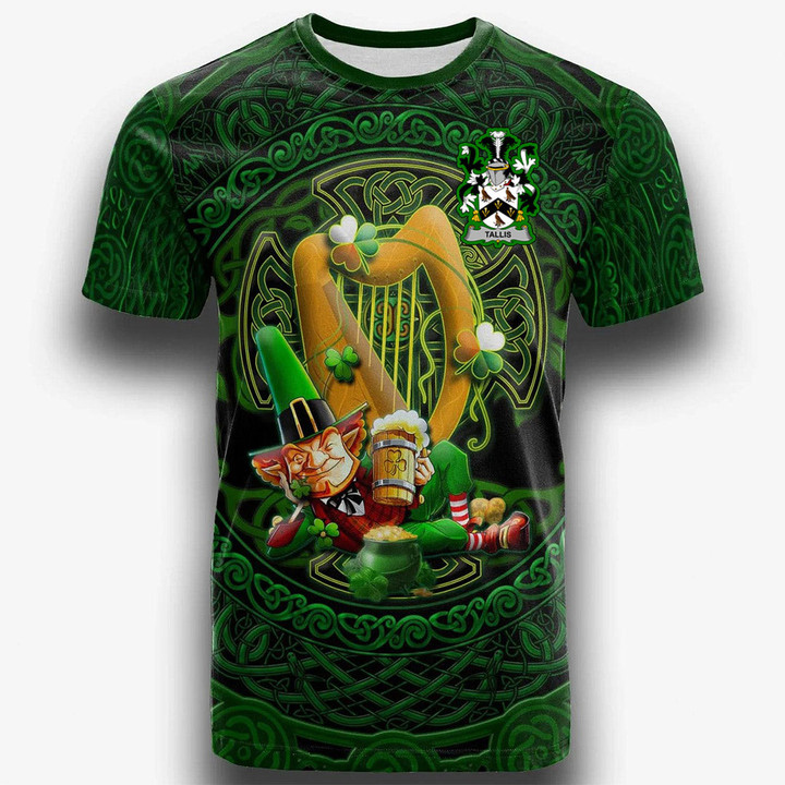 1stIreland Ireland T-Shirt - Tallis Irish Family Crest T-Shirt - Ireland's Trickster Fairies A7 | 1stIreland