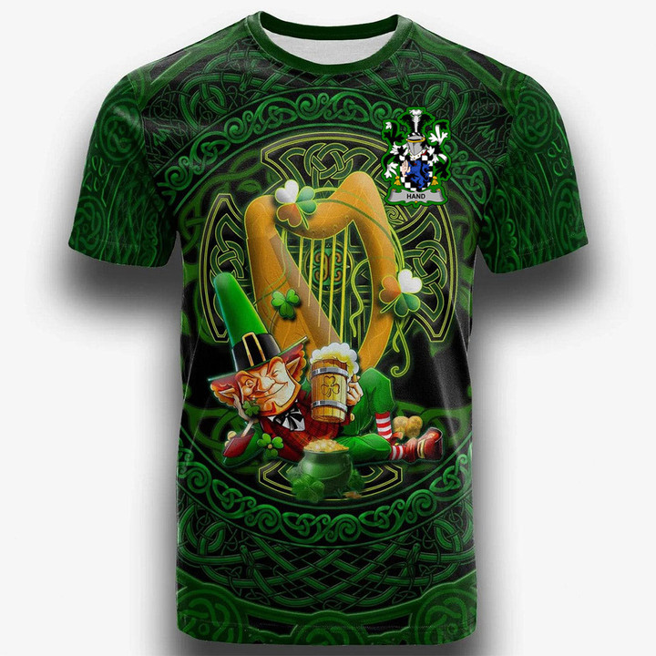 1stIreland Ireland T-Shirt - Hand or McClave Irish Family Crest T-Shirt - Ireland's Trickster Fairies A7 | 1stIreland