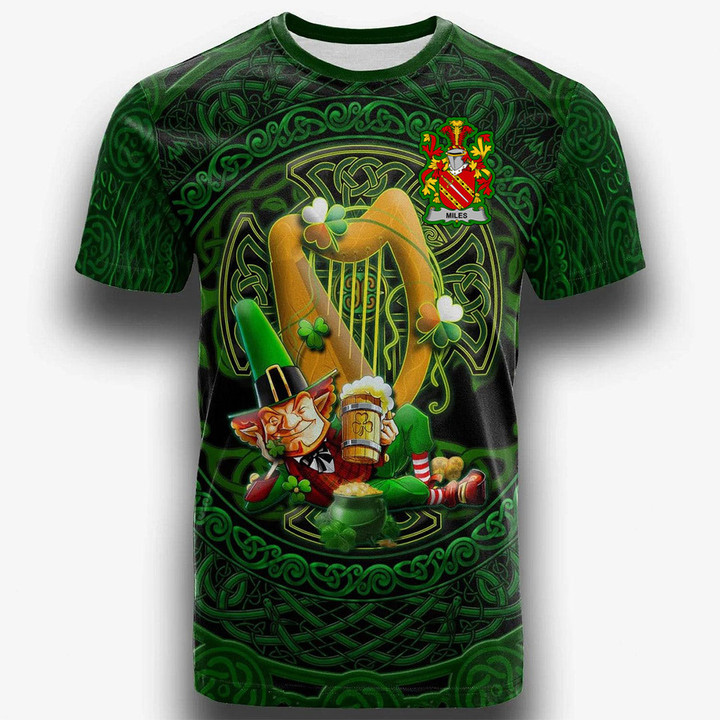 1stIreland Ireland T-Shirt - Miles or Moyles Irish Family Crest T-Shirt - Ireland's Trickster Fairies A7 | 1stIreland