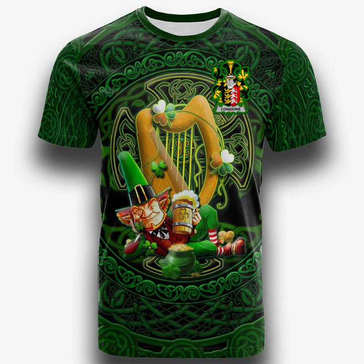 1stIreland Ireland T-Shirt - Considine or McConsidine Irish Family Crest T-Shirt - Ireland's Trickster Fairies A7 | 1stIreland