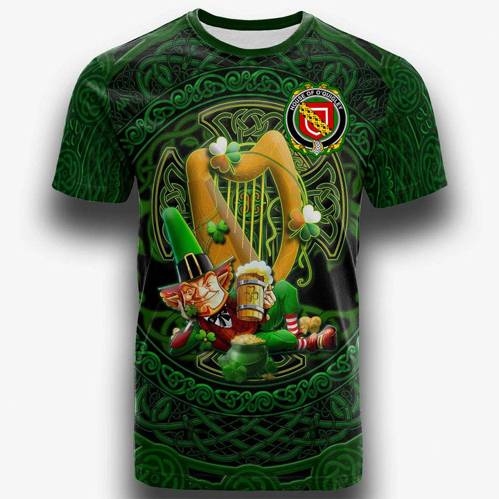 1stIreland Ireland T-Shirt - House of O QUIGLEY Irish Family Crest T-Shirt - Ireland's Trickster Fairies A7 | 1stIreland