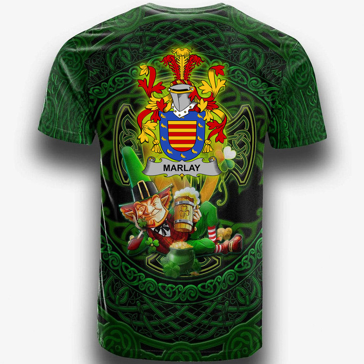1stIreland Ireland T-Shirt - Marlay or O Marley Irish Family Crest T-Shirt - Ireland's Trickster Fairies A7 | 1stIreland