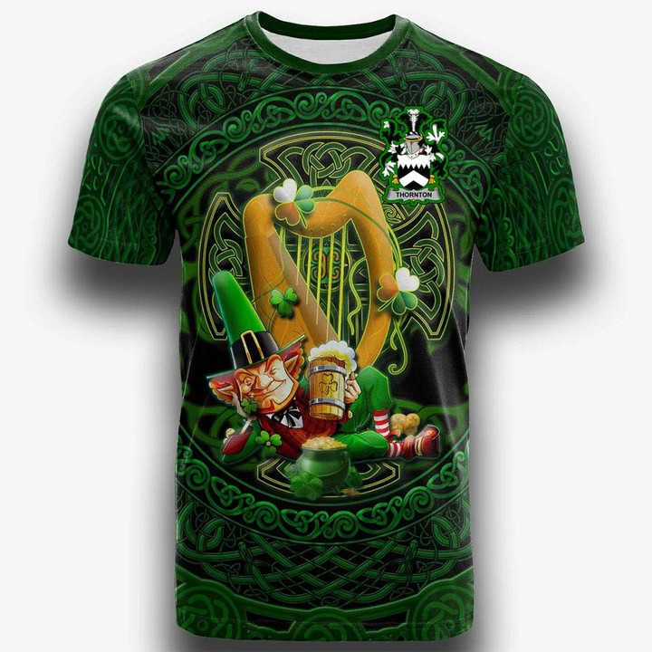 1stIreland Ireland T-Shirt - Thornton Irish Family Crest T-Shirt - Ireland's Trickster Fairies A7 | 1stIreland