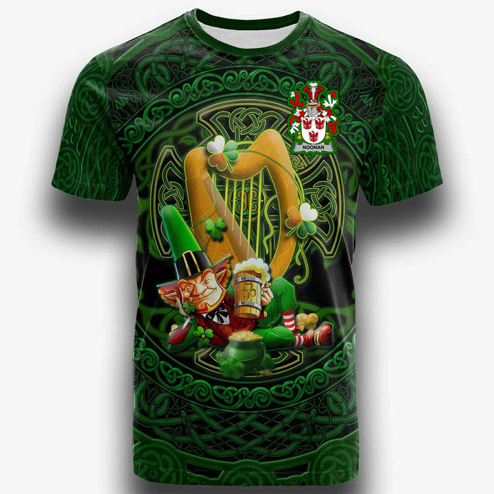 1stIreland Ireland T-Shirt - Noonan or O Noonan Irish Family Crest T-Shirt - Ireland's Trickster Fairies A7 | 1stIreland