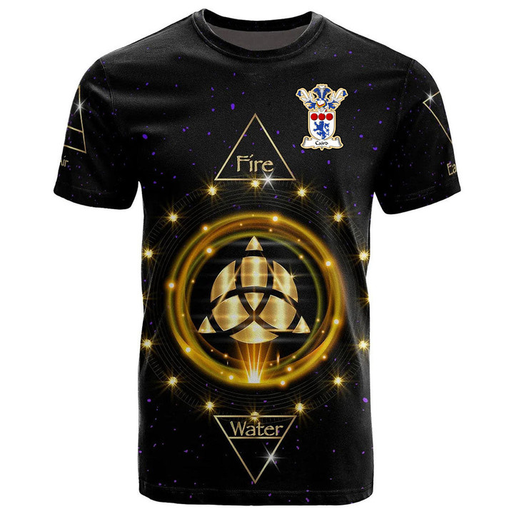 1stIreland Tee - Caird Family Crest T-Shirt - Celtic Wiccan Fire Earth Water Air A7 | 1stIreland