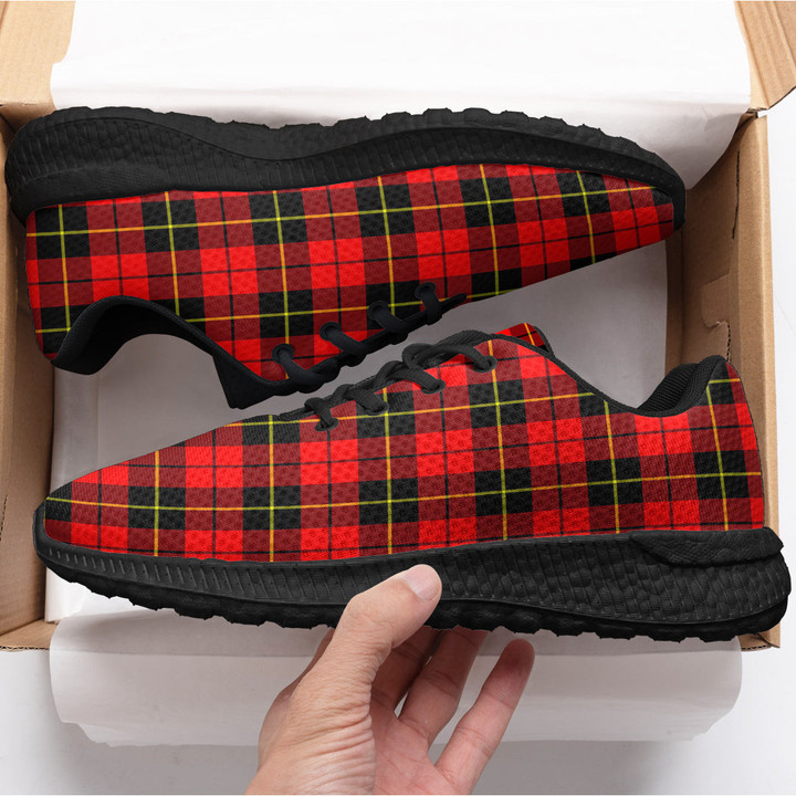 1stIreland Shoes - Wallace Hunting Red Tartan Air Running Shoes A7