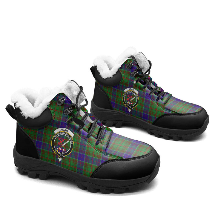1stIreland Boots - Adam Clan Tartan Crest Fleece Boots A7 | 1stIreland