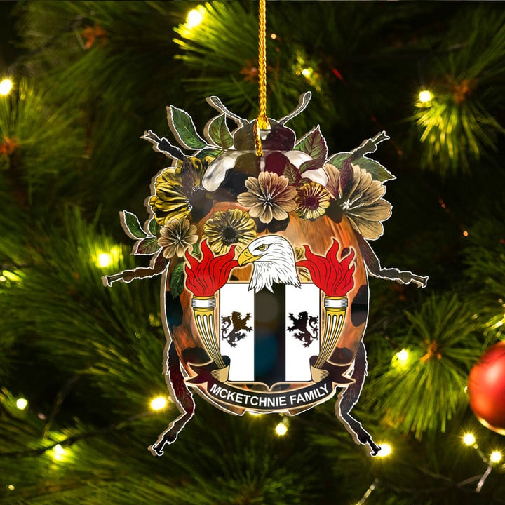 1stIreland Ornament - McKetchnie American Family Crest Custom Shape Ornament - Ladybug A7 | 1stIreland