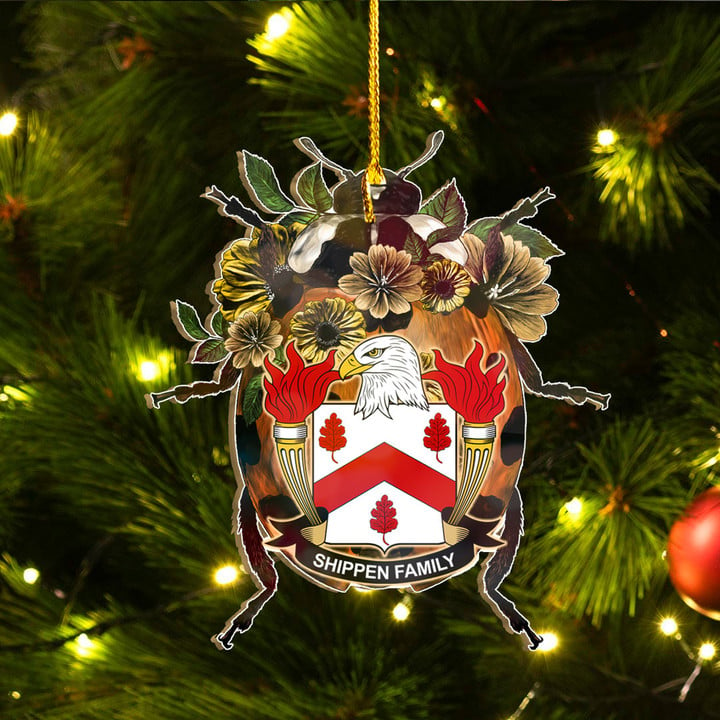 1stIreland Ornament - Shippen American Family Crest Custom Shape Ornament - Ladybug A7 | 1stIreland