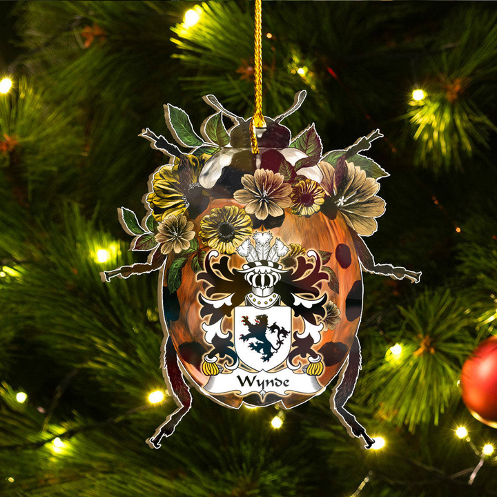 1stIreland Ornament - Wynde or Weind Welsh Family Crest Custom Shape Ornament - Ladybug A7 | 1stIreland