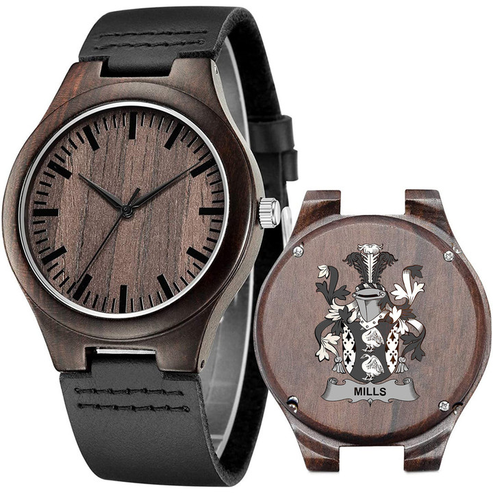 1stIreland Clothing - Mills Engraved Wooden Watch A35