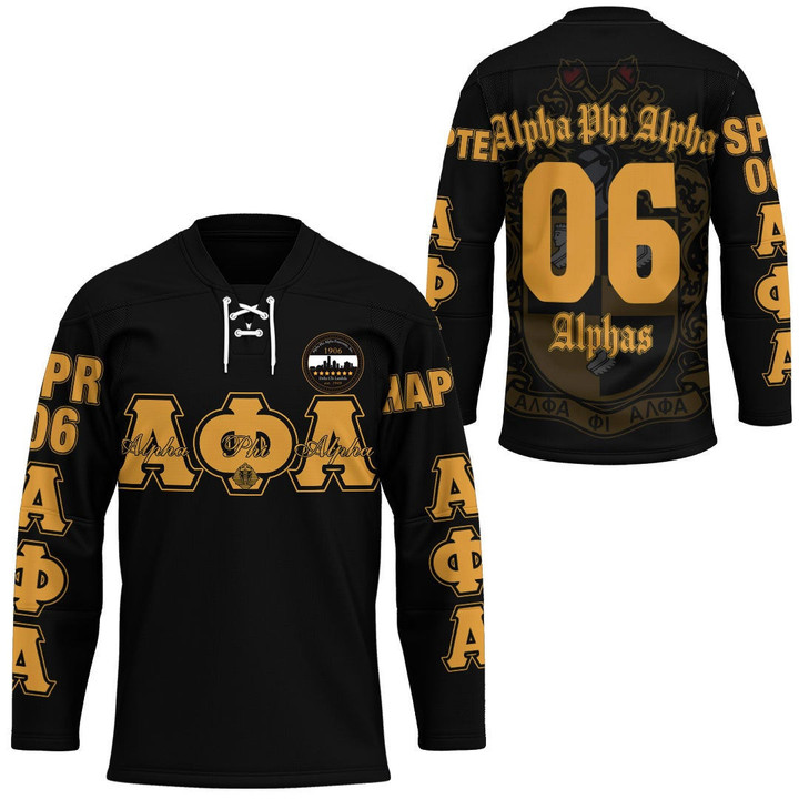 Getteestore Clothing - Alpha Phi Alpha - Delta Chi Lambda Chapter Hockey Jersey A7 | Getteestore