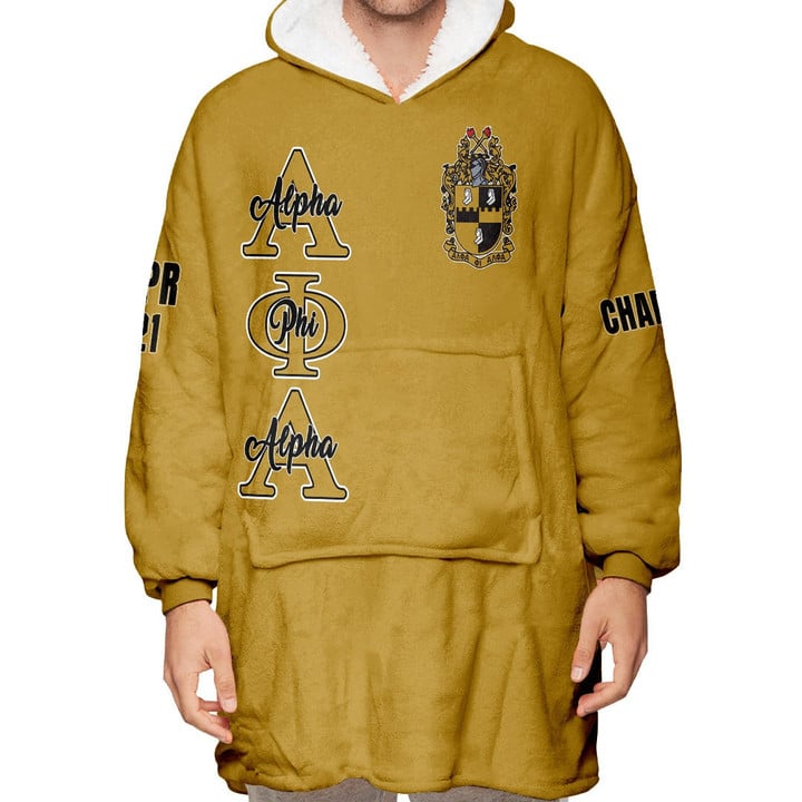 Alpha Phi Alpha (Old Gold) Oodie Blanket Hoodie
 | Getteestore.com