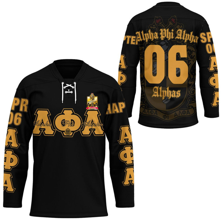 Getteestore Clothing - Alpha Phi Alpha - Kappa Chapter Hockey Jersey A7 | Getteestore