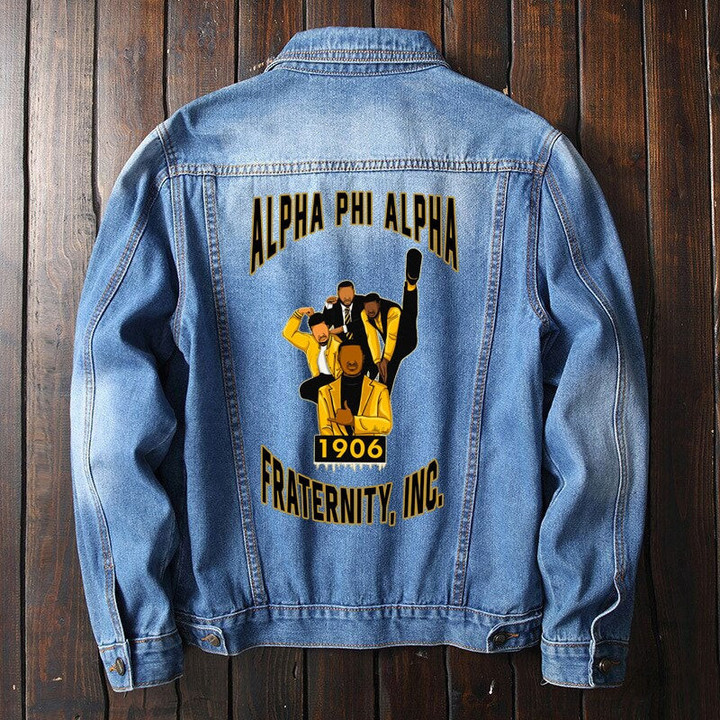 Alpha Phi Alpha Brotherhood Denim Jacket A31
 | Getteestore.com
