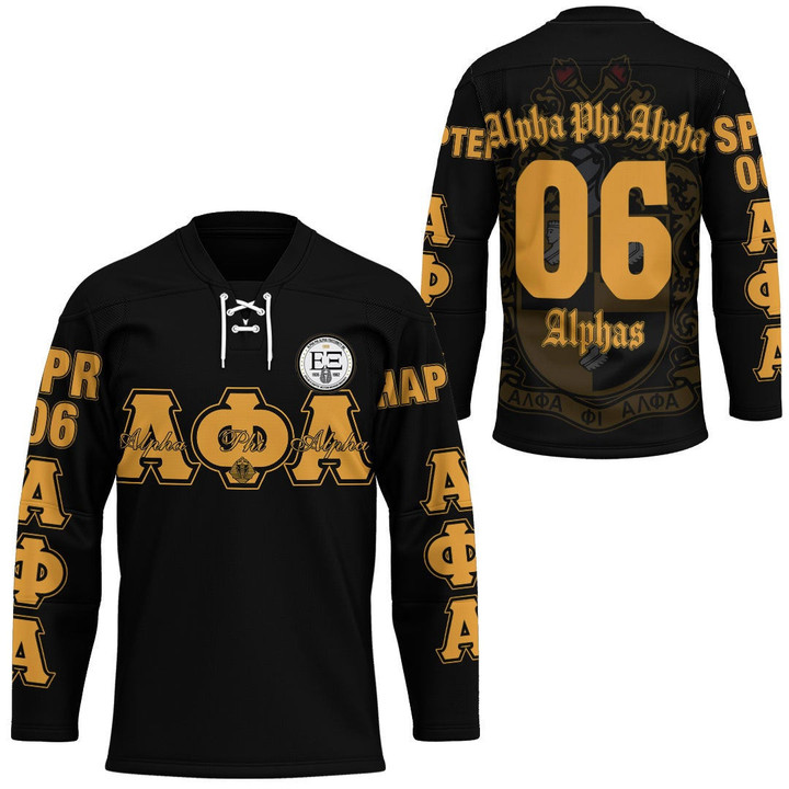 Getteestore Clothing - Alpha Phi Alpha - Wmu Alphas The Men Of The Epsilon Xi Chapter Hockey Jersey A7 | Getteestore