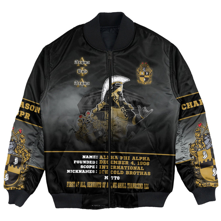 Africazone Clothing - Alpha Phi Alpha Motto Bomber Jackets A35 | Africazone