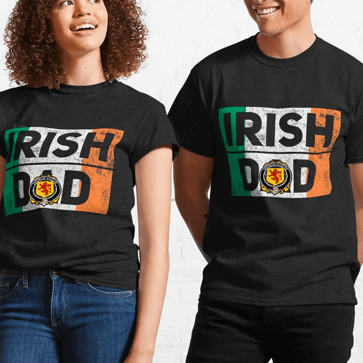 1stIreland Ireland T-Shirt - House of O LALOR Irish Family Crest Irish Dad 100% Cotton T-Shirt A7 | 1stIreland