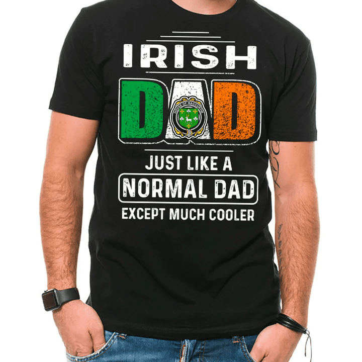 1stIreland Ireland T-Shirt - House of MACCURTIN Irish Family Crest Most Awesome Irish Dad 100% Cotton T-Shirt A7