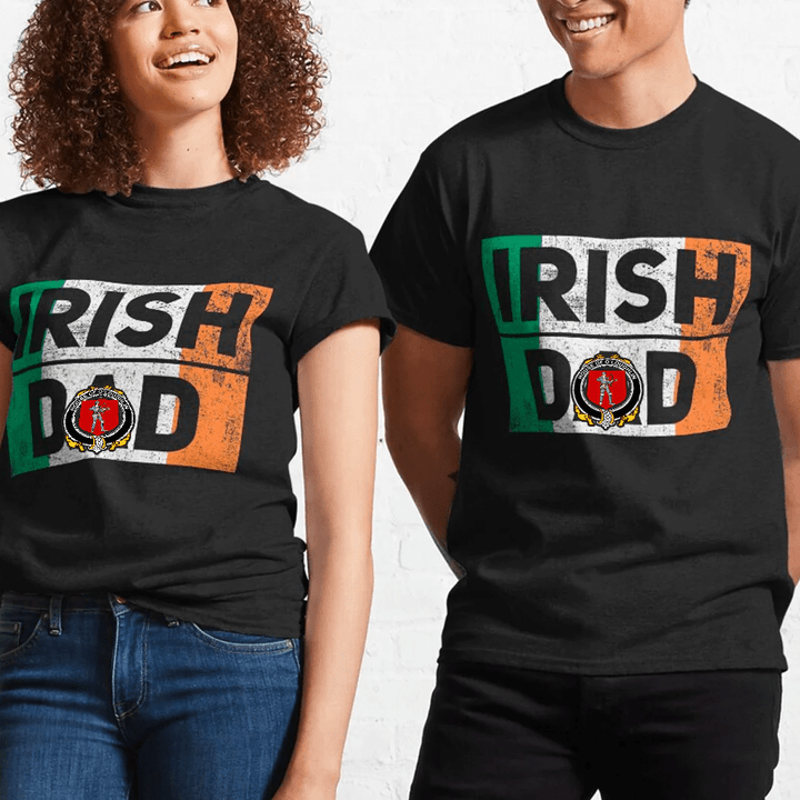 1stIreland Ireland T-Shirt - House of O LOUGHLIN Irish Family Crest Irish Dad 100% Cotton T-Shirt A7 | 1stIreland