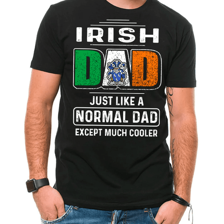 1stIreland Ireland T-Shirt - Nash or Naish Irish Family Crest Most Awesome Irish Dad 100% Cotton T-Shirt A7