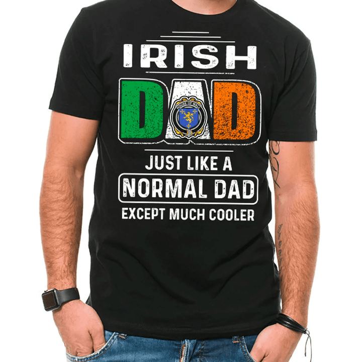 1stIreland Ireland T-Shirt - House of WALL Irish Family Crest Most Awesome Irish Dad 100% Cotton T-Shirt A7