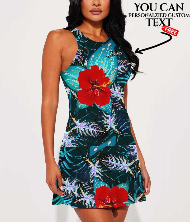 Women's Casual Sleeveless Dress - Artistic Botanical Surface A7 | 1stIreland