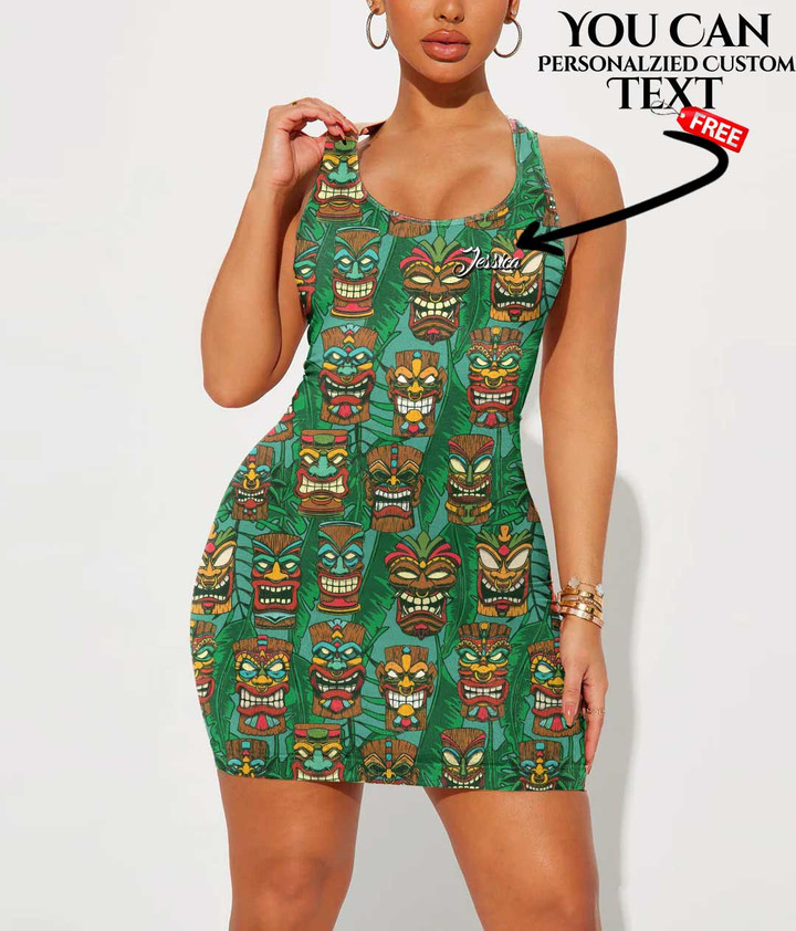 Women's Bodycon Dress - Tropical Tiki A7 | 1stIreland