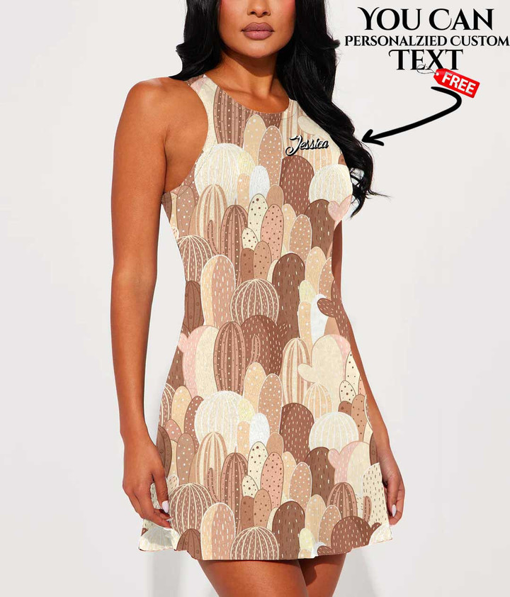 Women's Casual Sleeveless Dress - CuteCactus A7 | 1stIreland
